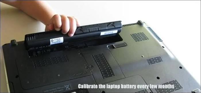 Calibrate the laptop battery every few months