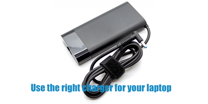 Use the right charger for your laptop