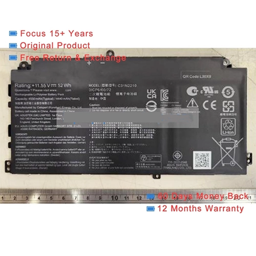 laptop battery for Asus ExpertBook B2 Flip B2502FVA