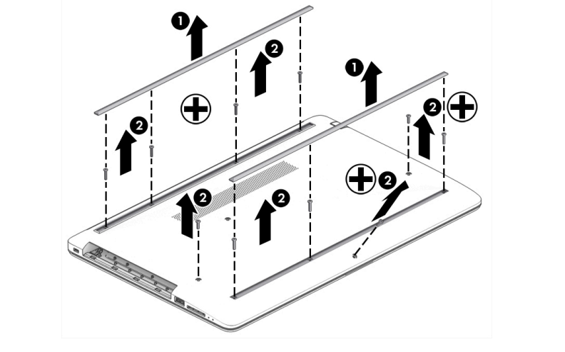 HP 250 G7 Battery Replacement Guide Step 1