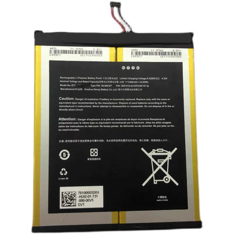 Genuine Amazon AM0465 Battery (23.94Wh 3.8V)​